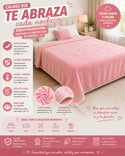 COBIJA PELUCHE PIÑA