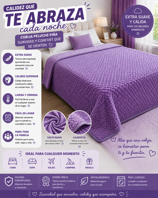 COBIJA PELUCHE PIÑA